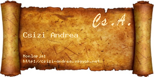 Csizi Andrea névjegykártya